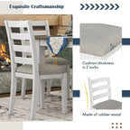 Table de salle à manger rectangulaire de style campagnard de 60 pouces avec 4 chaises rembourrées et un banc