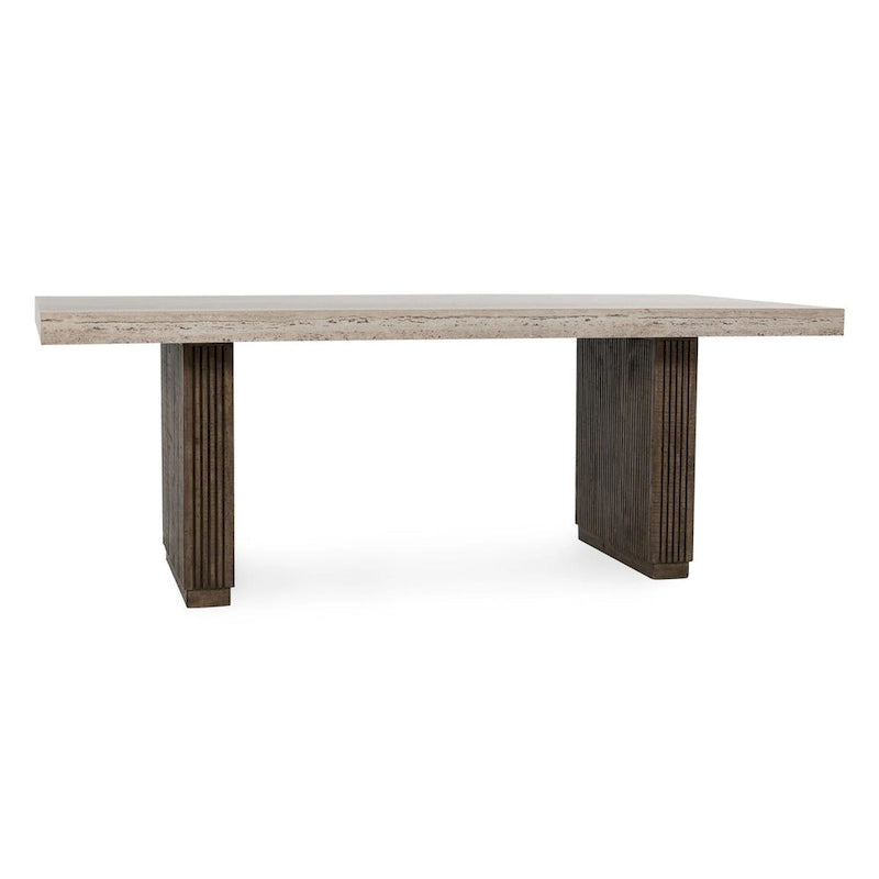 Table de salle à manger Ollie 82 en stratifié travertin brun de Kosas Home