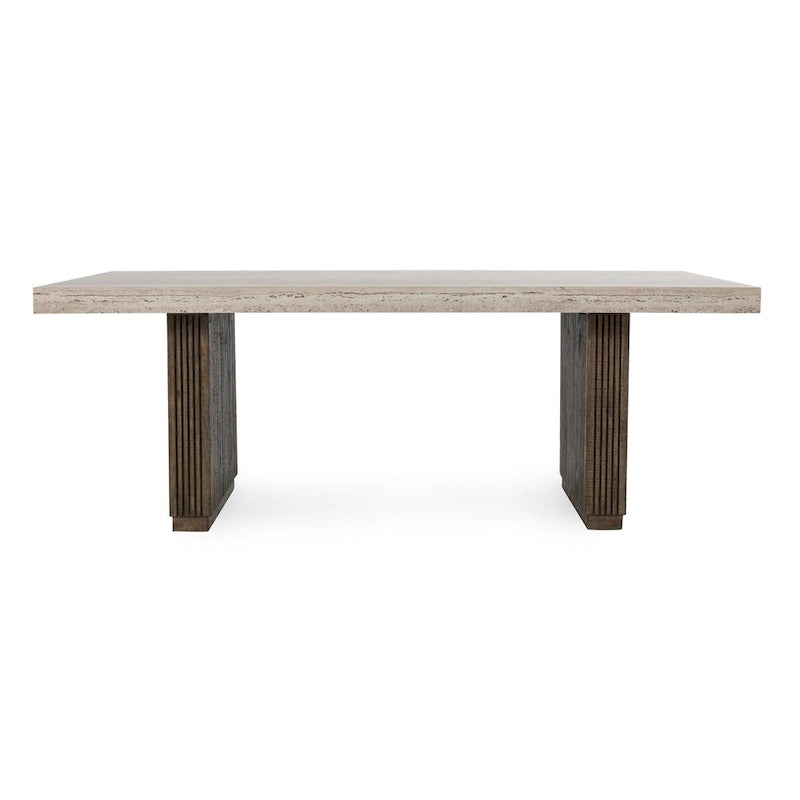 Table de salle à manger Ollie 82 en stratifié travertin brun de Kosas Home