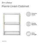 Armoire à linge murale Pierre 16 x 20 x 10 cm, finition chromée