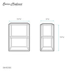 Armoire à linge murale Pierre 16 x 20 x 10 cm, finition chromée