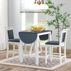 3-Piece Wood Counter Height Drop Leaf Dining Table Set