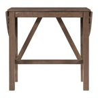 Ensemble de table à manger 3 pièces en bois, hauteur comptoir, à abattants