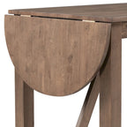 Ensemble de table à manger 3 pièces en bois, hauteur comptoir, à abattants