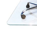 Tapis de protection robuste Glaciermat pour chaises en verre, adapté aux sols durs et aux moquettes - 48 x 60