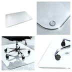 Tapis de protection robuste Glaciermat pour chaises en verre, adapté aux sols durs et aux moquettes - 48 x 60