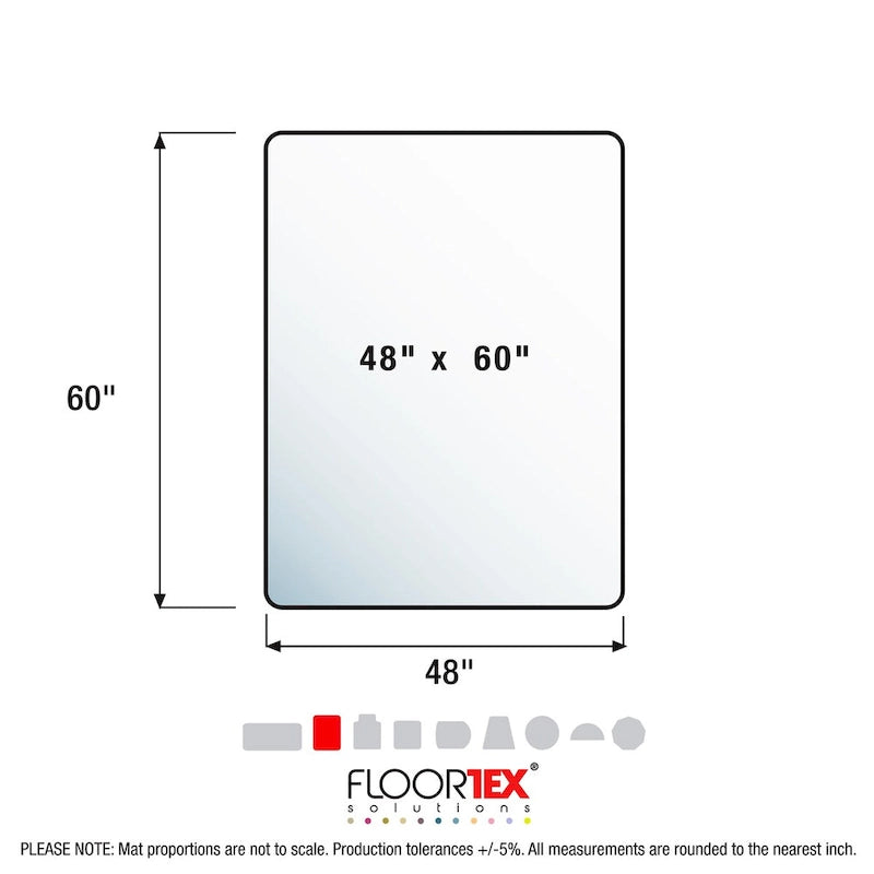 Tapis de protection robuste Glaciermat pour chaises en verre, adapté aux sols durs et aux moquettes - 48 x 60
