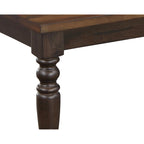 Banc de salle à manger bicolore de 122 cm (48 pouces), pieds tournés, finition bois brun riche