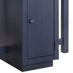 Ensemble table haute 5 pièces, 4 tabourets, chêne antique, bois bleu