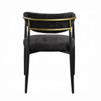 Chaise d'appoint ACME Jaramillo (lot de 2) Tissu noir et finition noire