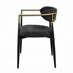 Chaise d'appoint ACME Jaramillo (lot de 2) Tissu noir et finition noire