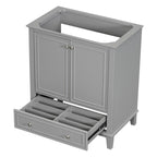 Meuble de salle de bain avec portes et tiroir