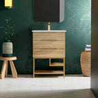 Meuble-lavabo Carré 24 en chêne
