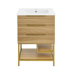 Meuble-lavabo Carré 24 en chêne