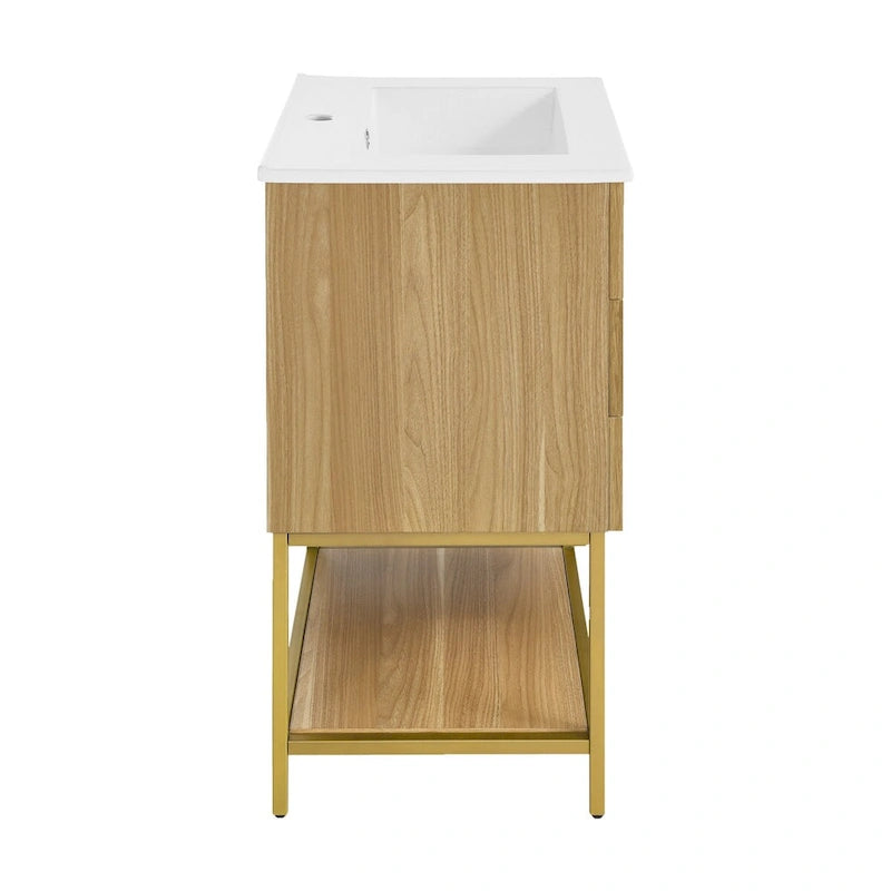 Meuble-lavabo Carré 24 en chêne