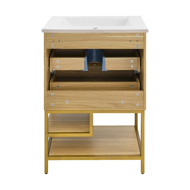 Meuble-lavabo Carré 24 en chêne
