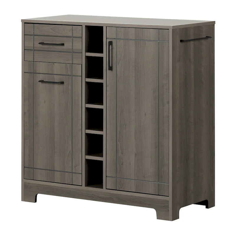 Meuble bar South Shore Vietti avec rangement pour bouteilles et verres