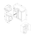 Meuble bar South Shore Vietti avec rangement pour bouteilles et verres