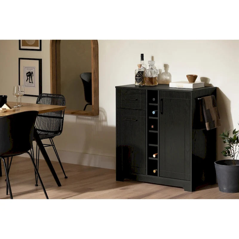 Meuble bar South Shore Vietti avec rangement pour bouteilles et verres