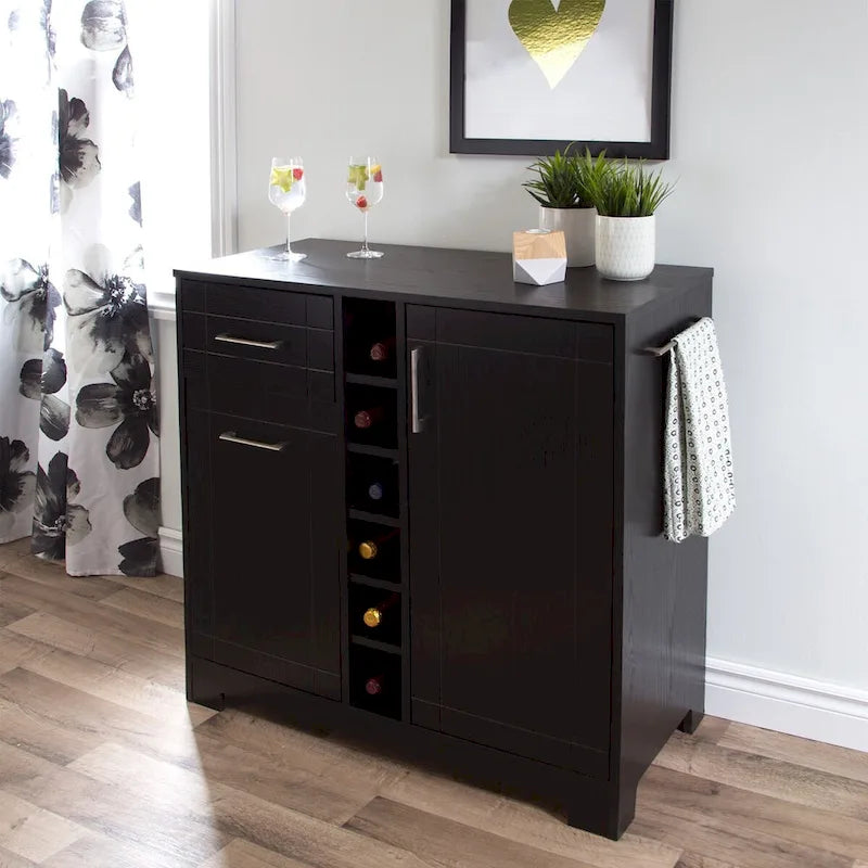 Meuble bar South Shore Vietti avec rangement pour bouteilles et verres