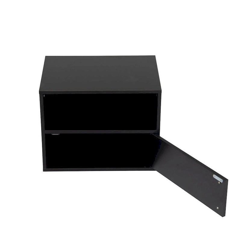 Ensemble de 2 tables de chevet murales en bois