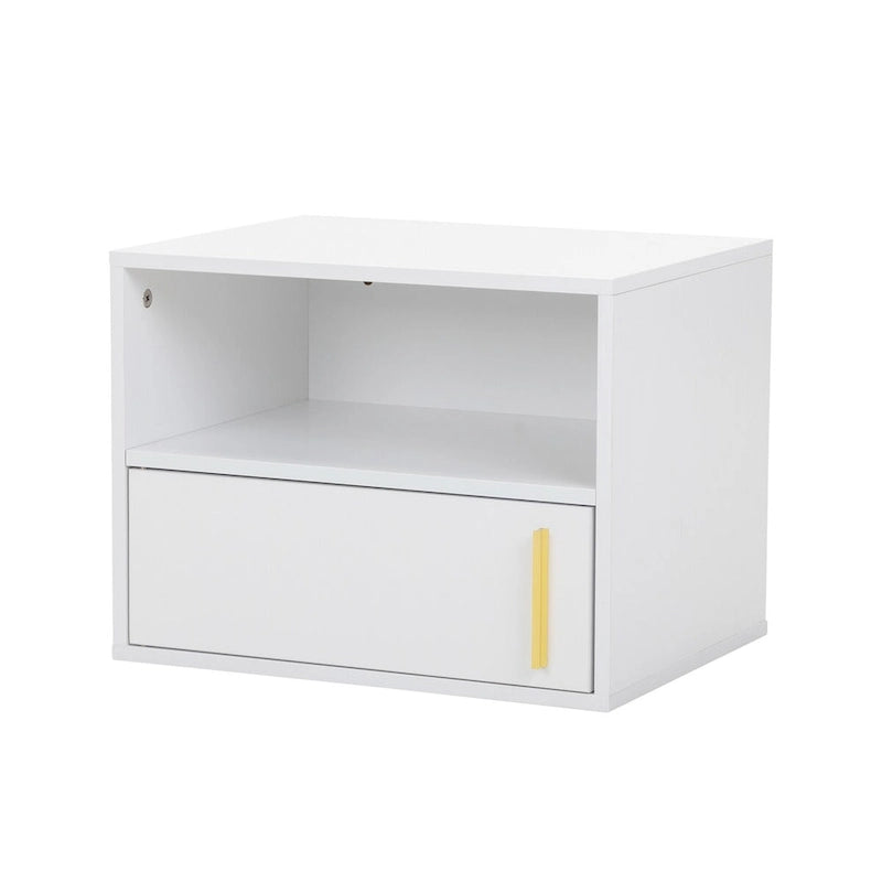 Ensemble de 2 tables de chevet murales en bois