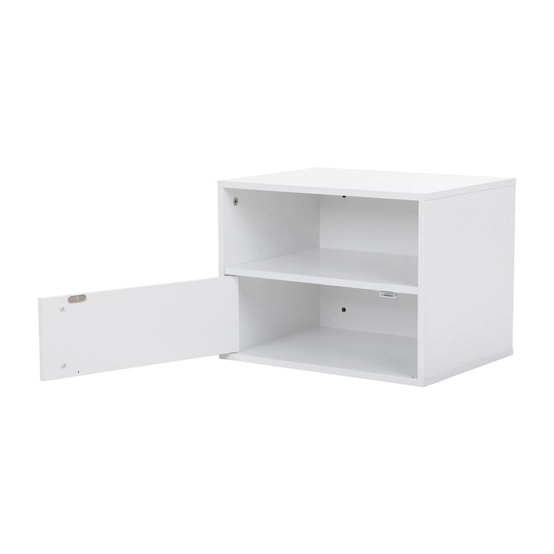 Ensemble de 2 tables de chevet murales en bois