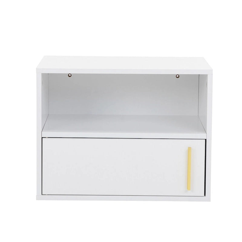 Ensemble de 2 tables de chevet murales en bois