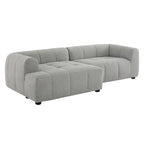 Canapé modulaire Liana en tissu rembourré avec méridienne, orientation gauche