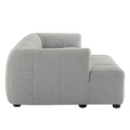 Canapé modulaire Liana en tissu rembourré avec méridienne, orientation gauche