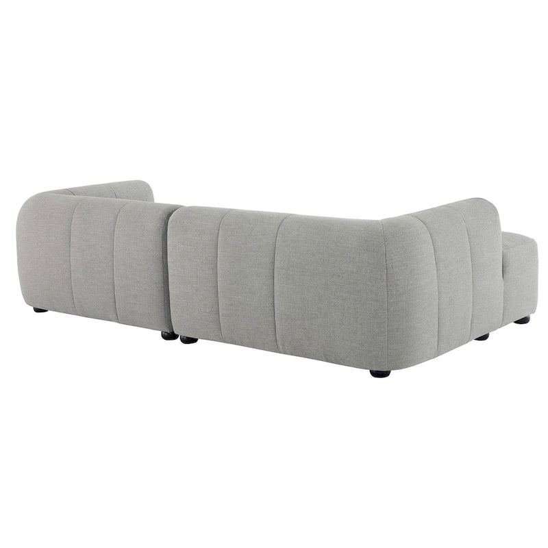 Canapé modulaire Liana en tissu rembourré avec méridienne, orientation gauche