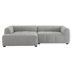 Canapé modulaire Liana en tissu rembourré avec méridienne, orientation gauche