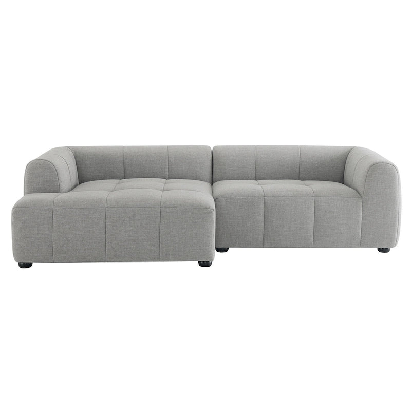 Canapé modulaire Liana en tissu rembourré avec méridienne, orientation gauche