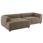 Canapé modulaire Liana en tissu rembourré avec méridienne, orientation gauche