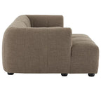 Canapé modulaire Liana en tissu rembourré avec méridienne, orientation gauche