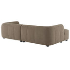 Canapé modulaire Liana en tissu rembourré avec méridienne, orientation gauche