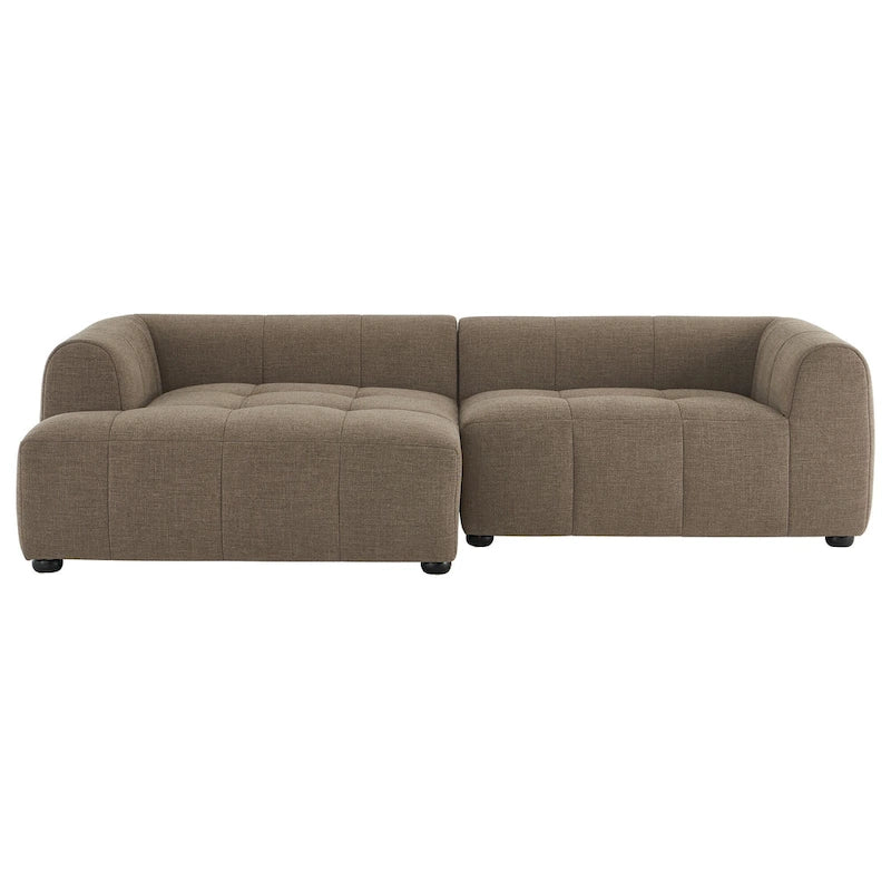 Canapé modulaire Liana en tissu rembourré avec méridienne, orientation gauche