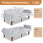 Canapé-lit futon en mousse à mémoire de forme, canapé-lit convertible, canapé deux places pliable