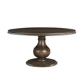 Table de salle à manger ronde Willow 60 en bois massif avec pied central - Beige