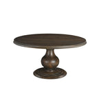 Table de salle à manger ronde Willow 60 en bois massif avec pied central - Beige