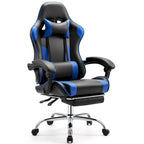 Chaise de bureau pivotante en cuir PU pour jeux vidéo