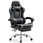 Chaise de bureau pivotante en cuir PU pour jeux vidéo