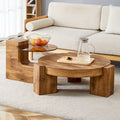 La table basse double plateau détachable, grâce à sa conception détachable, offre une plus grande flexibilité d'utilisation de l'espace.