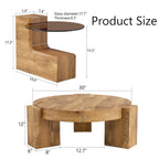 La table basse double plateau détachable, grâce à sa conception détachable, offre une plus grande flexibilité d'utilisation de l'espace.