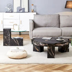 La table basse double plateau détachable, grâce à sa conception détachable, offre une plus grande flexibilité d'utilisation de l'espace.