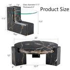 La table basse double plateau détachable, grâce à sa conception détachable, offre une plus grande flexibilité d'utilisation de l'espace.