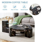 La table basse double plateau détachable, grâce à sa conception détachable, offre une plus grande flexibilité d'utilisation de l'espace.