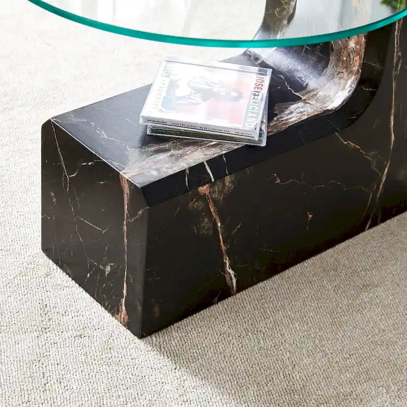 La table basse double plateau détachable, grâce à sa conception détachable, offre une plus grande flexibilité d'utilisation de l'espace.
