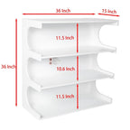 Étagère multifonctionnelle blanche à 4 niveaux faisant également office de table basse, bibliothèque de sol créative et minimaliste, étagères de rangement.