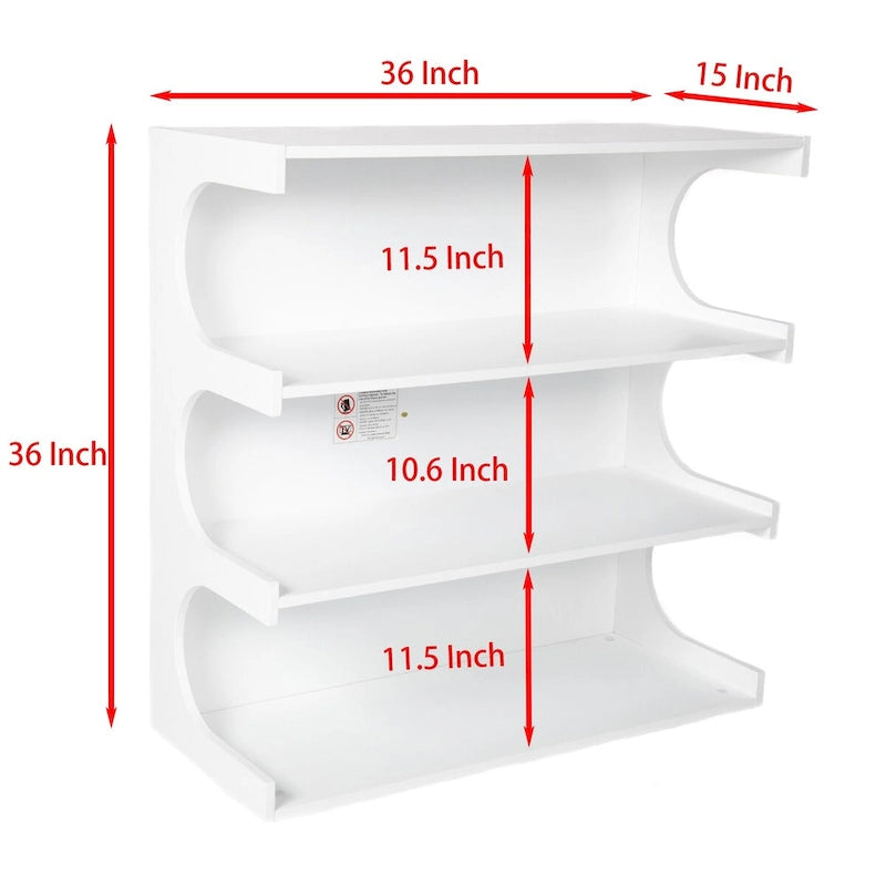 Étagère multifonctionnelle blanche à 4 niveaux faisant également office de table basse, bibliothèque de sol créative et minimaliste, étagères de rangement.